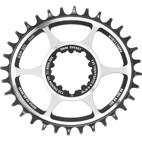 Chaîne de vélo VTT 32 dents ovales intégrées positives et négatives, plateau Eagle Design, épaisseur 3mm/0.1in (1/5)