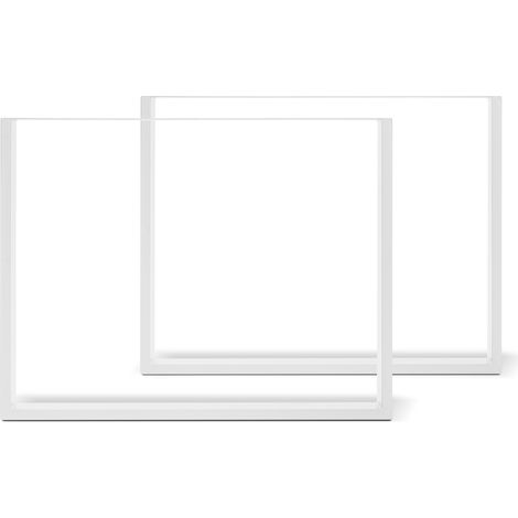 Mübelfüe 2 Stücke - quadratische Form - weiß