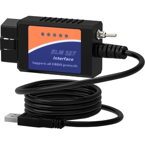 Interfaccia diagnostica auto USB ELM327, con interruttore, chip 25k80 e CH340, MS CAN, HS CAN, multimarca (1/5)