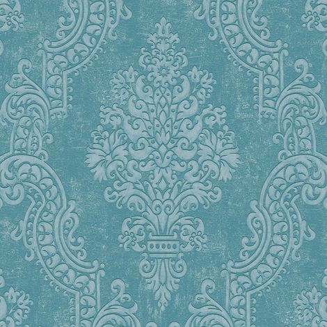 Papier peint Classique Bleu canard Pure Elegance A.S. Création (1/4)