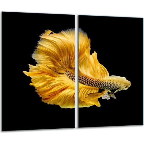 Tabla de cortar de vidrio 2x 30x52 pescado (1/5)