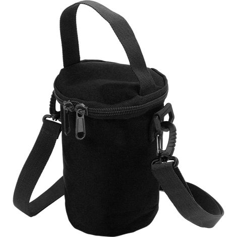 Housse de lampe à gaz de camping avec poignée, grande capacité, double fermeture éclair, multifonctionnelle, pour casserole et bouteille de gaz, pour une utilisation en extérieur, noire. (1/5)