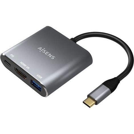 Adapter usbusb type-c aisens a109-0669/ usb type-c male/ hdmi female - usbusb type-c female - usb type-c female