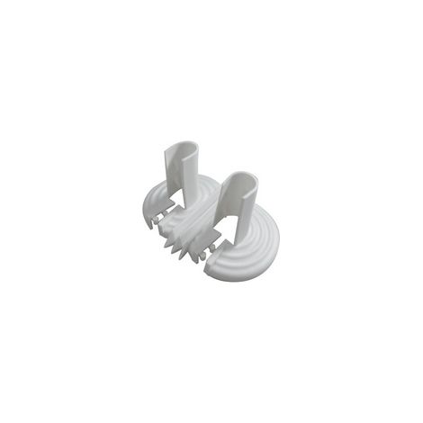 BORCHIA DOPPIA IN MATERIALE PLASTICO UNIVERSALE BIANCA- Diam. 10-22 mm- DK- pezzi 1