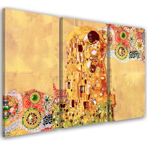 Quadro su tela 3 paneli, Adempimento di una donna astrazione - 60x40 (1/4)