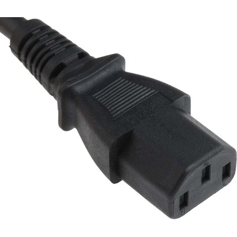 Câble d'alimentation, Noir, Connecteur C13, IEC vers Fiche britannique / 13 A, 3m ( Prix pour 1 ) (1/3)