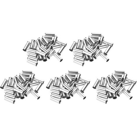 Kit d'assortiment de 125 cosses en cuivre non isolées à virole pour câbles électriques, calibres 1/2/4/5/7 AWG. (1/5)