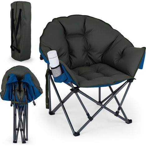 COSTWAY Sedia Campeggio Pieghevole Pesca Portatile Camping Chair Spiaggia Regista Sdraio Esterno Mare Leggero Poltrona Divano Portabicchieri Picnic Giardino B (1/5)