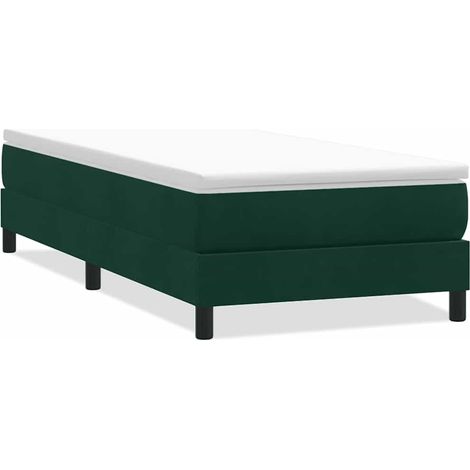 Maison Exclusive - Giroletto a Molle senza Materasso Verde Scuro 80x210 cm Velluto