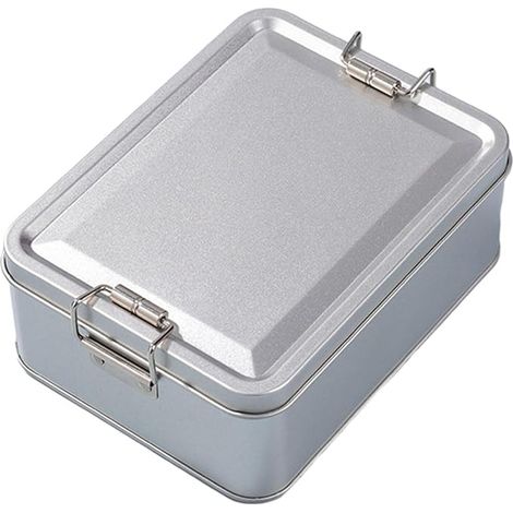 CCYKXA Rechteckige Aufbewahrungsboxen aus Metall mit Deckel für Leckereien, Tee usw. (1/4)