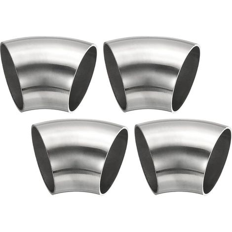 4pcs Coude À 45 Degrés Avec Mandrin, 60mm Diamètre Extérieur Acier D'Échappement Raccord De Tuyauterie Inoxydable 304 Pour Tuyau - 45mm (1/5)