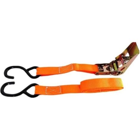 Lashing Straps with S-Hooks, Rubber Handles, 5m x 25mm, Breaking Strength 800kg, Heavy Duty Ratchet Strap for (1/5)