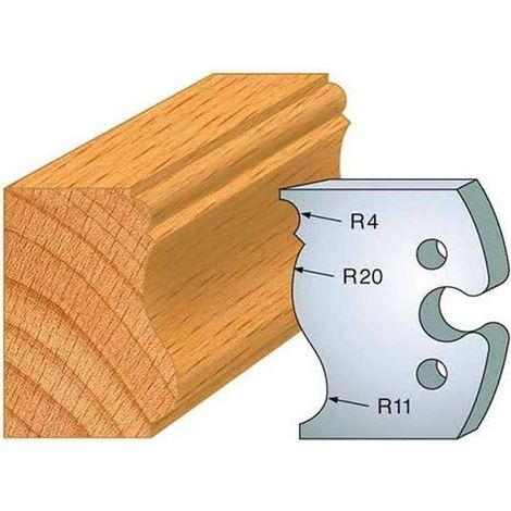 Jeu de 2 Fers Profilés Acier HT 50 x 5,5 mm - N°254 Moulure Louis XV - Outil de menuiserie - Diamwood