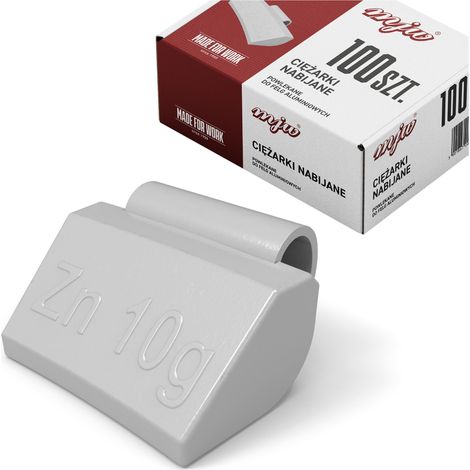 Zink-Klammergewichte für Aluminiumfelgen, Alu-Gewichte, 10 g, 100 Stück (1/3)