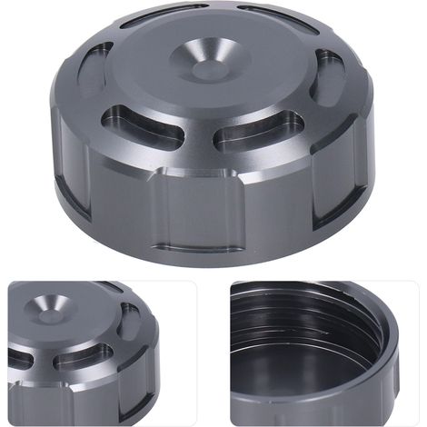Bouchon réservoir liquide de frein arrière en alliage d'aluminium, couvre-réservoir compatible Yamaha MT-125, YZF-R1, YZF-R25 (titane). (1/5)
