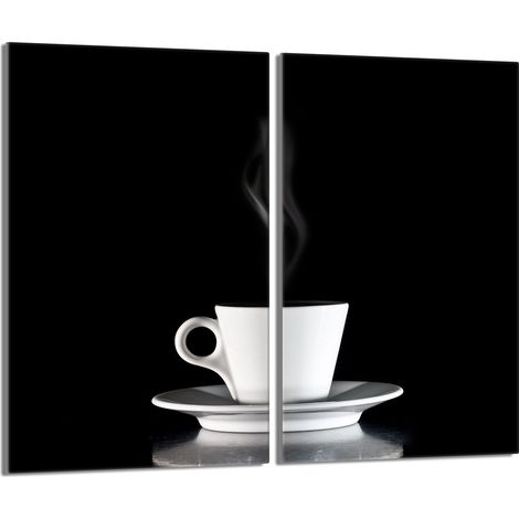 Glasschutzplatte für den Herd 2x30x52 Kaffee