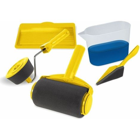 Ensemble de rouleaux peinture avec réservoir intégré pour une application sans traces sur n'importe quelle surface et facilité d'utilisation (1/4)