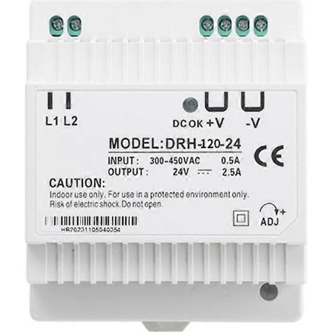 Alimentation à découpage DRH-120-24 380 V CA 120 W Sortie unique 24 V (1/5)
