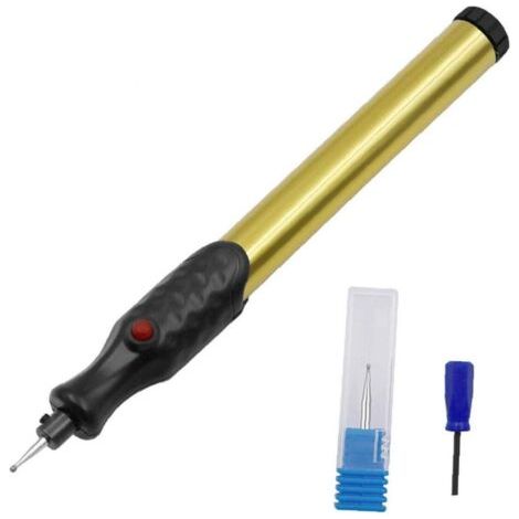 Gravure électrique Pen Graveuse Carve Outil pour le bricolage Bijoux en verre Métal bijoux - (sans fil de précision avec Bit Graveuse diamant Astuce) (1/5)