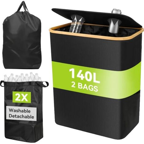 Contenedor de reciclaje plegable, capacidad de 100 L, diseño duradero, 150 L (1/2)