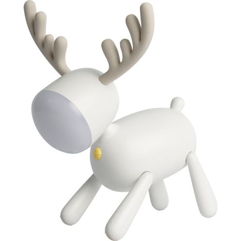 Hirsch-LED-Schreibtischlampe, Xiaoxiao Hirsch-Cartoon-USB-Nachtlicht mit Lese-Schreibtischlampe（Weiß，ein Stück）