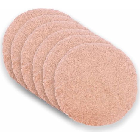 Cushion Cover 6 pcs HEERLEN Pink Ø 40 cm Bouclé vidaXL