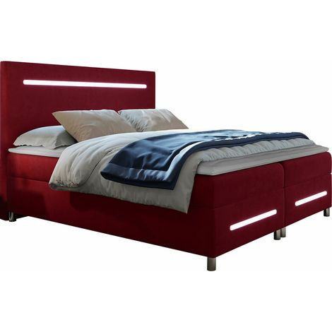 Lit boxspring Pluvia, Fresh 8, Continental, Double, 180x200, Tissu, Disponible, 180x212x120cm, LED: Disponible (1/5)