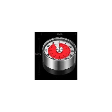 Timer da cucina meccanico bianco, timer magnetico da cucina, timer da cucina rotante in acciaio inossidabile con conto alla rovescia - Crezuo