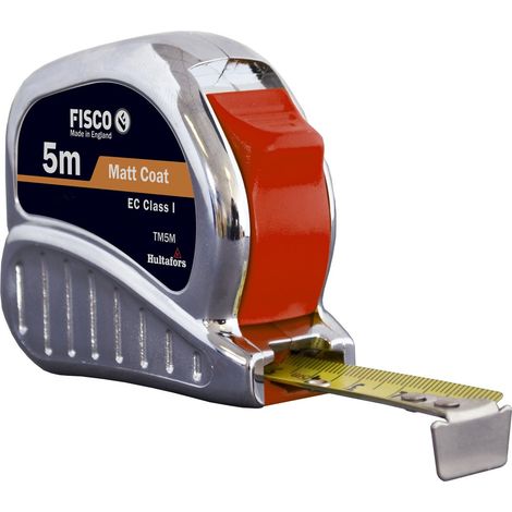Flexómetro TRI-MATIC con caja de ABS cromada, 10m x 25mm, retorno automático y freno.