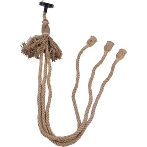 Cordon lumineux vintage en chanvre pour suspension, 1,5 m, avec douille à 3 ampoules, 85-265 V. (1/5)