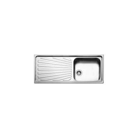 Lavello Apell 1 Vasca con gocciolatoio a SX colore Inox cod: TO1161ILBC (1/2)