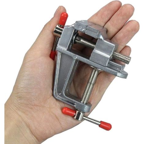 [NEVER USED] Small Aluminum Alloy Table Clamp for Hobby Jewelry Work, 30mm - DIY Table Vise, Miniature Vise for Small Jewelers, Clamp