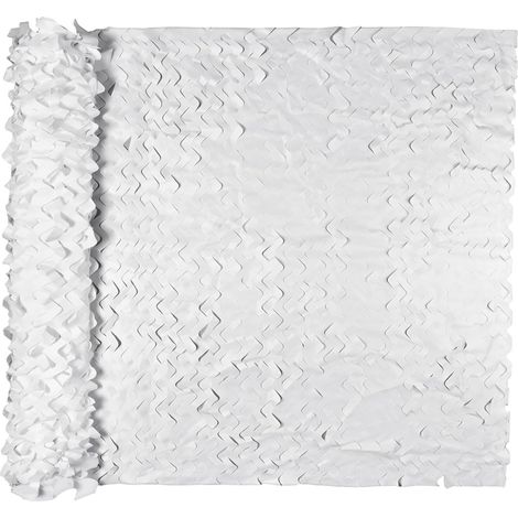 Filet de Camouflage - Voile d ombrage rectangulaire - Blanc - 3x3m - Filet de Camouflage - Voile d ombrage rectangulaire - Blanc - 3x3m (1/5)