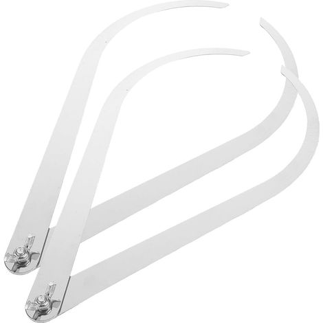 Lot De 2 Étriers De Mesure pour Poterie Outils De Sculpture Grattoirs Fournitures De Grattage Outil De Mesure en Céramique Argent (1/5)