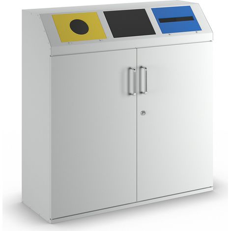 eurokraft pro, Armoire de tri des déchets, capacité 3 x 80 l,