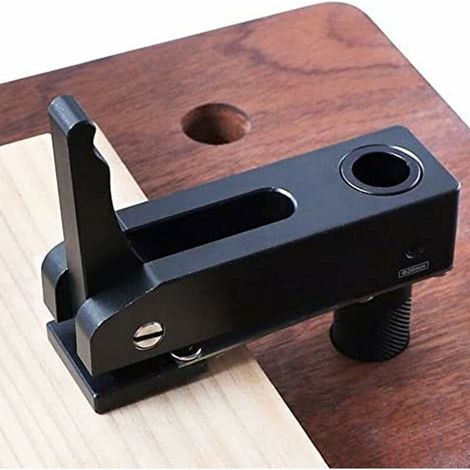 royaluxe - Presse de bureau pour le travail du bois, trou pour chien, à action rapide, pince de maintien pour le travail du bois, cadre réglable, fixation rapide (20 mm) Noir, (1/5)
