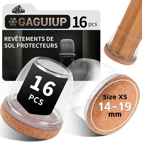 Lot de 16 embouts de pieds de chaise en silicone - Protection du sol - 12 à 19 mm - Antidérapants - Protection du sol en bois (1/5)