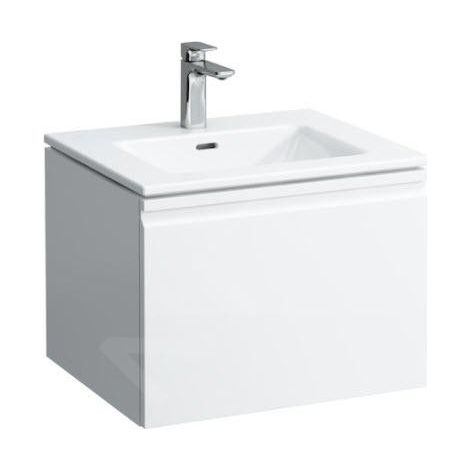 Laufen Pro S - Meuble avec lavabo, 600x500x460 mm, 1 tiroirs, blanc brillant H8609624751041 (1/4)