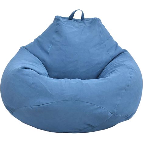 Housse de pouf géante, couleur unie, design simple, pour canapé, fauteuil relax d'intérieur, pour adultes et enfants, sans rembourrage. (1/5)