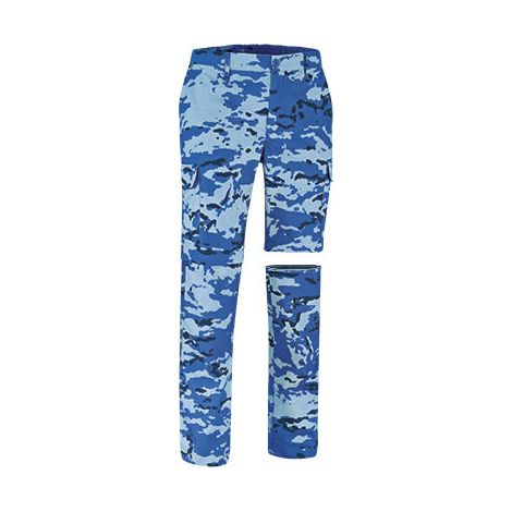 Pantalón desmontable con diseño de camuflaje Birdman VALENTO XXL Pixelado azul