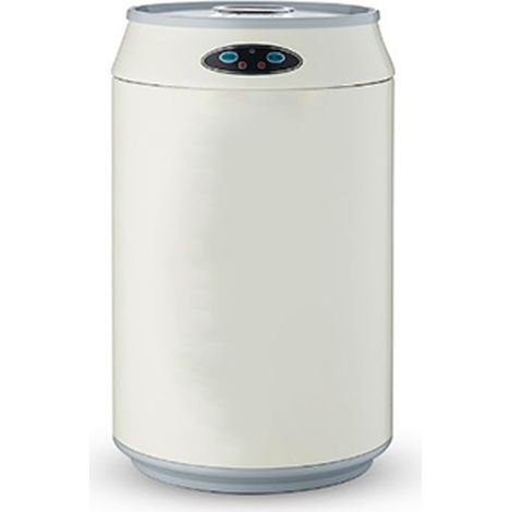 Poubelle intelligente en acier inoxydable avec détecteur de mouvement, grande capacité, couleur beige pour la maison (1/5)