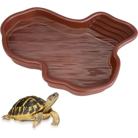 Reptiliennapf, Zubehör für das Terrarium, großer Wassernapf für Reptilien, Futternapf für Reptilien, Badeschale für Futter und Wasser, für Haustiere, Schildkröten, Echsen (1/5)