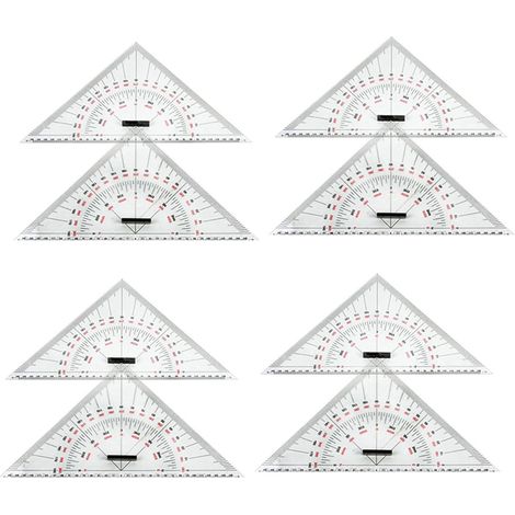8X Graphique Dessin Triple Coin RèGle pour Navire Dessin 300Mm Grande ÉChelle Triple Coin RèGle pour Mesure de Distance Enseignement IngéNierie (1/5)