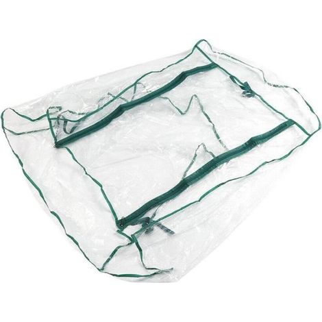 housse de rechange pour mini serre - avec porte à fermeture éclair enroulable - en pvc transparent - pour lintérieur et lexté[A138] (1/4)