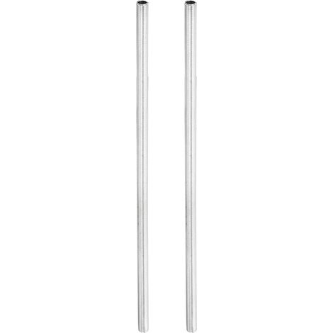Gewindenippel für Lampen – 2er-Pack – verzinkter Stahl – M10-Gewinde, 1 mm Steigung – für Kronleuchter- und Pendelleuchtenrenovierung – Länge 43 cm (1/5)