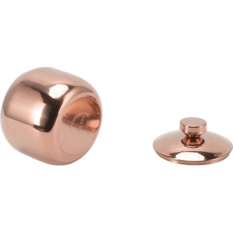 Pot de Condiment en Acier Inoxydable Doré - Rangement Épices Sel Sucre Poivre avec Couvercle Rose Gold