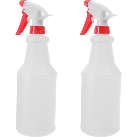 Flacons pulvérisateurs rouges avec graduations de dilution - lot de 2. rechargeables. adaptés à la pulvérisation des plantes. au nettoyage et au jardinage. (1/5)