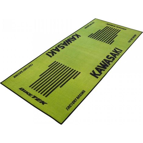 Tapis environnemental Biketek Garage Mat vert noir pour moto