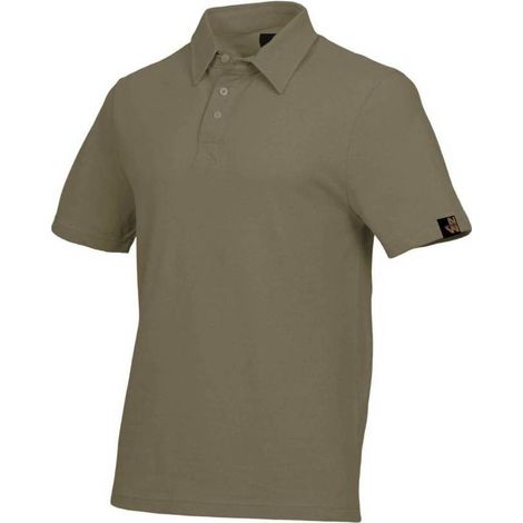 Polo de Travail Chuck - Taille L - Kaki - Résistant et Confortable - D-Work