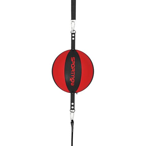 Support de boxe double pour l'entraînement, avec cordon élastique, boucle de réglage et fixation par clip. (1/5)